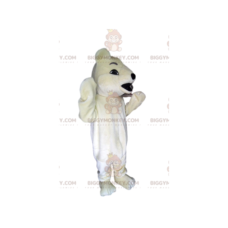 Traje de mascote de urso polar BIGGYMONKEY™. fantasia de urso