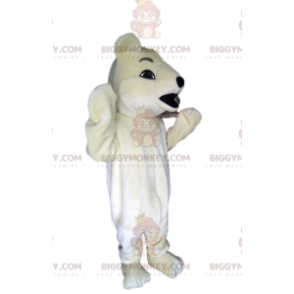 Traje de mascote de urso polar BIGGYMONKEY™. fantasia de urso