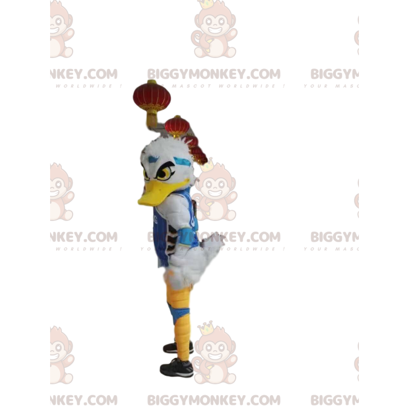 BIGGYMONKEY™ Disfraz de mascota de pato blanco de aspecto BIGGYMONKEY™ Disfraz de mascota de pato blanco de aspecto