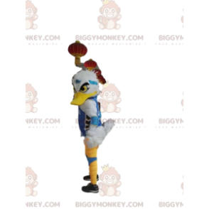 BIGGYMONKEY™ Wicked Looking White Duck Mascot Costume With