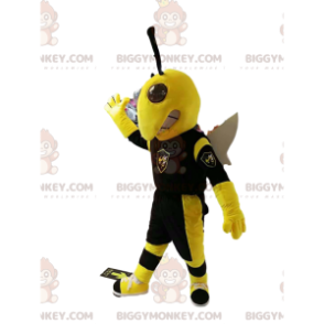 BIGGYMONKEY™ Mascot Costume of Yellow and Black Wasp, with