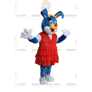 Kostým maskota modrého zajíčka BIGGYMONKEY™ s nádhernými