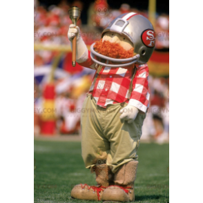 BIGGYMONKEY™ Mustachioed Ginger Man Mascot Costume With Helmet