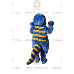 Kostium Maskotka Super Wesoły Niebiesko-Żółty Dinozaur BIGGYMONKEY™ - Maskotki dinozaurów - BIGGYMONKEY_013349 - BiggyMonkey.com