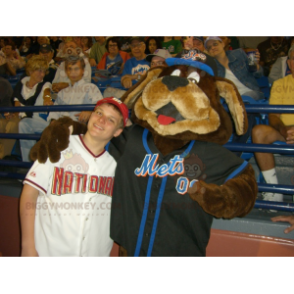 Traje de mascote de cachorro marrom BIGGYMONKEY™ em roupas