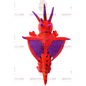 Κόκκινο και μωβ κοστούμι μασκότ BIGGYMONKEY™ Dragon -