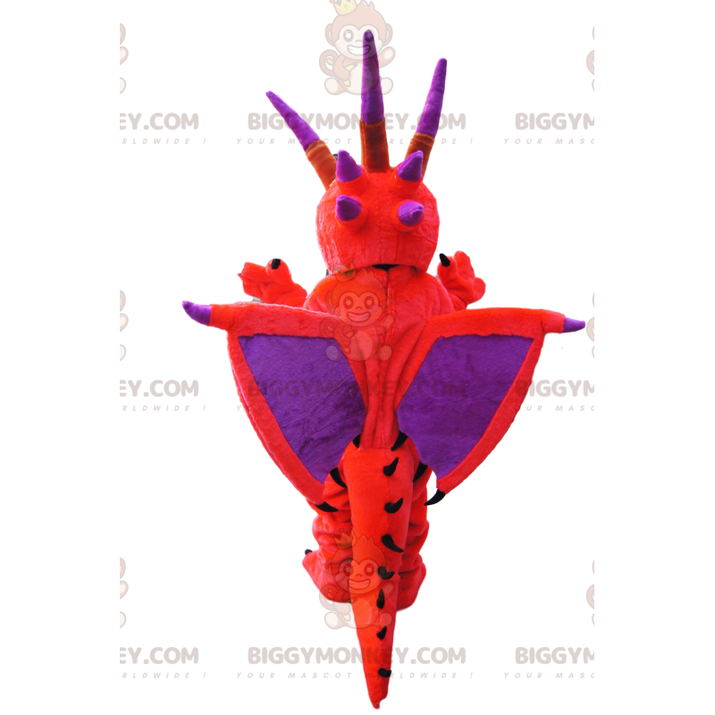 Blasing Red and Purple Dragon BIGGYMONKEY™ maskottiasu -