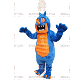 Kostým maskota BIGGYMONKEY™ Modré a žluté monstrum s