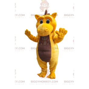 Helt trist gul og brun dinosaur BIGGYMONKEY™ maskotkostyme - Dinosaur-maskoter - BIGGYMONKEY_013358 - BiggyMonkey.com