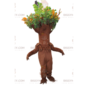 BIGGYMONKEY™ Μασκότ Κοστούμι καφέ δέντρο με πράσινο φύλλωμα -