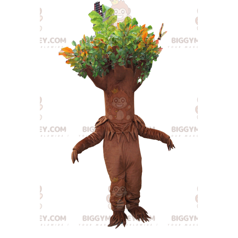 Kostium maskotki BIGGYMONKEY™ Brązowe drzewo z zielonymi liśćmi Kostium maskotki BIGGYMONKEY™ Brązowe drzewo z zielonymi liśćmi