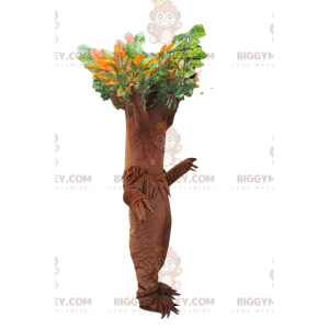Traje de mascote BIGGYMONKEY™ Árvore marrom com folhagem verde