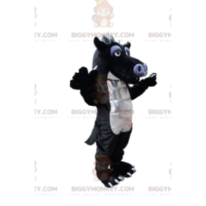 Legrační kostým maskota černého a šedého draka BIGGYMONKEY™.