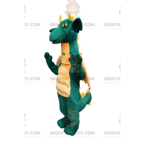 Costume de mascotte BIGGYMONKEY™ de dragon vert comique, avec