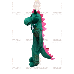 Costume de mascotte BIGGYMONKEY™ de dragon vert et rose -