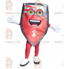 Στολή μασκότ της Giant Red Black and Grey Shield BIGGYMONKEY™ -