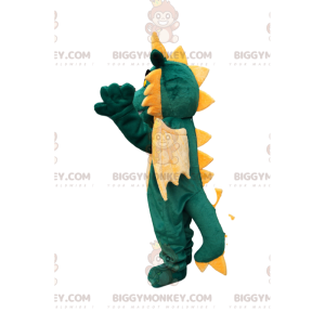 BIGGYMONKEY™ Costume da mascotte Drago verde con ali gialle -