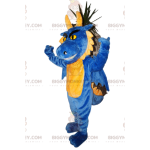 Kostým maskota Agresivního modrého a žlutého draka BIGGYMONKEY™