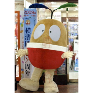 Jättimäinen Apple Pear Brown Fruit BIGGYMONKEY™ maskottiasu -