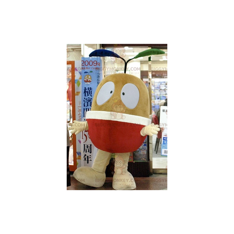 Costume de mascotte BIGGYMONKEY™ de fruit marron de poire de