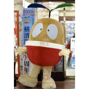 Kæmpe æble pære brun frugt BIGGYMONKEY™ maskot kostume -