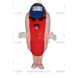 Costume de mascotte BIGGYMONKEY™ de hot dog avec une casquette