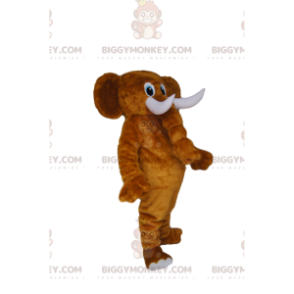 Costume de mascotte BIGGYMONKEY™ d'éléphant marron émerveillé et majestueux - Mascottes Elephant - BiggyMonkey.com