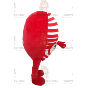 Στολή μασκότ BIGGYMONKEY™ με χαμογελαστή λευκή καρδιά με