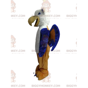 Costume de mascotte BIGGYMONKEY™ d'aigle bleu et blanc très