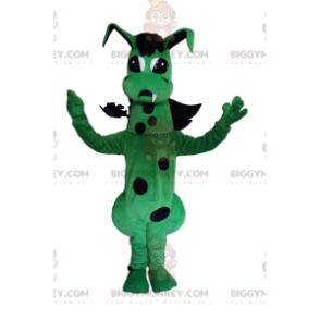 Costume de mascotte BIGGYMONKEY™ de dragon vert et noir très mignon - Mascotte de dragon - BIGGYMONKEY_013391 - BiggyMonkey.com