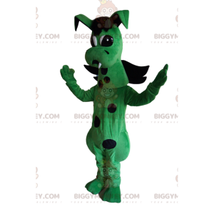 Costume de mascotte BIGGYMONKEY™ de dragon vert et noir très mignon - Mascotte de dragon - BIGGYMONKEY_013391 - BiggyMonkey.com