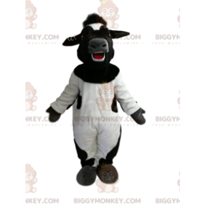 Meget glad sort og hvid ko BIGGYMONKEY™ maskotkostume -