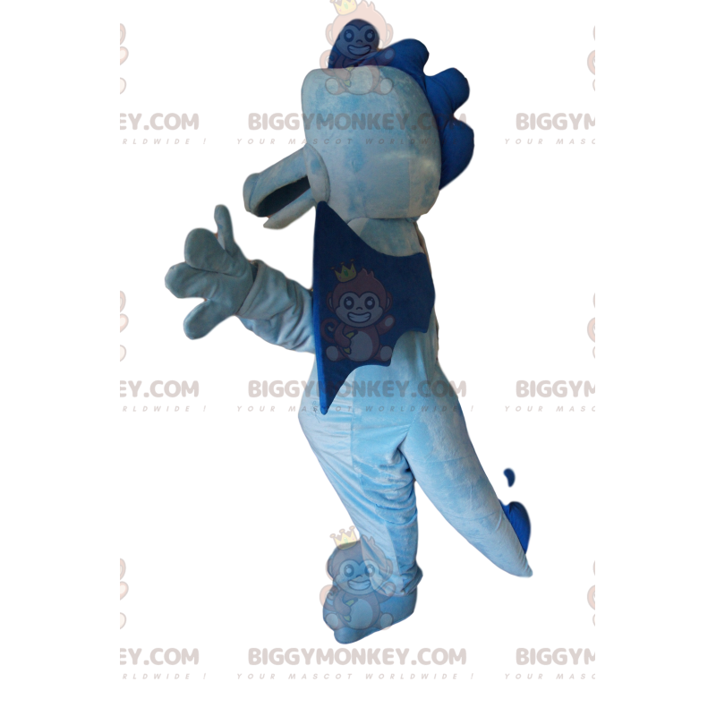 Costume de mascotte BIGGYMONKEY™ de dragon bleu ciel et jaune