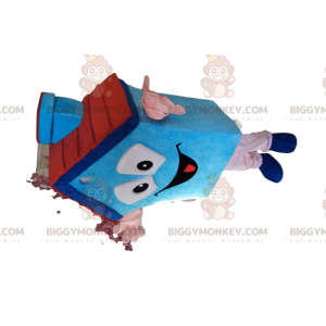 Blaues Chimney Cottage BIGGYMONKEY™ Maskottchenkostüm - Maskottchen von Objekten - BIGGYMONKEY_013394 - BiggyMonkey.com