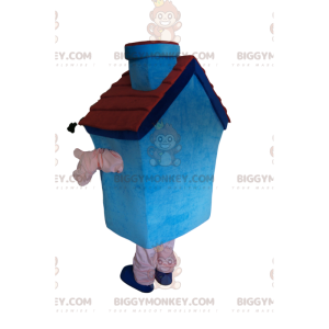 Blå skorstenshus BIGGYMONKEY™ maskotkostume