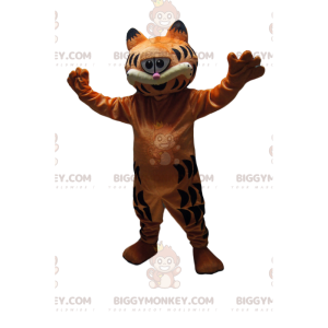 BIGGYMONKEY™ mascot costume of Garfield, the very greedy tabby