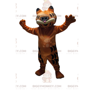 Kostým maskota BIGGYMONKEY™ Garfielda, velmi chamtivé mourovaté
