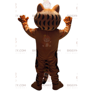 BIGGYMONKEY™ mascot costume of Garfield, the very greedy tabby