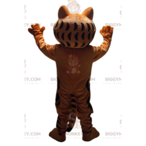 BIGGYMONKEY™ mascot costume of Garfield, the very greedy tabby