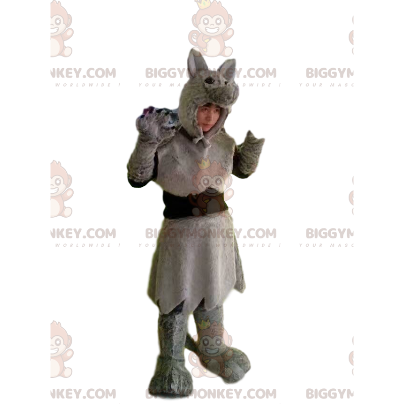 Gray wolf costume with beautiful fur - Biggymonkey.com