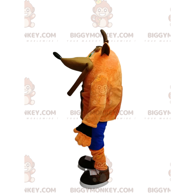 Costume de mascotte BIGGYMONKEY™ de Crash Bandicoot, le renard