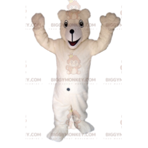 BIGGYMONKEY™ Polar Bear Mascot Costume with Huge Smile and Big