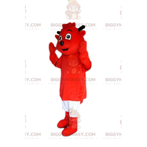 BIGGYMONKEY™ Μασκότ Κοστούμι Κόκκινο Imp με λευκό σορτς - Μη ταξινομημένες μασκότ - BIGGYMONKEY_013405 - BiggyMonkey.com