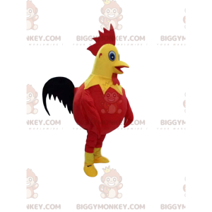 BIGGYMONKEY™ Mascot Costume Red and Yellow Rooster with