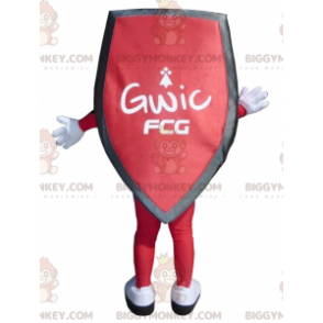 Giant Red Black and Gray Shield BIGGYMONKEY™ Mascot Costume -