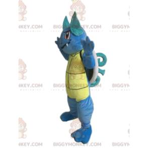 Blue Turtle BIGGYMONKEY™ Mascot Costume with Pointy Teeth and