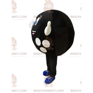 Costume de mascotte BIGGYMONKEY™ de boule de bowling noir très