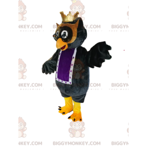BIGGYMONKEY™ maskotkostume af sorte ugler med en lille