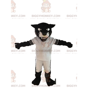BIGGYMONKEY™ Aggressive Black Panther Mascot Costume With