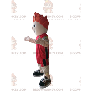 Sportsman BIGGYMONKEY™ maskotdräkt med röda sportkläder - Sport maskot - BIGGYMONKEY_013427 - BiggyMonkey.com